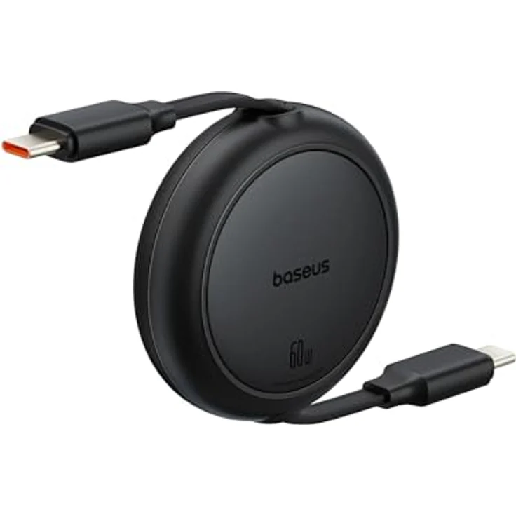Baseus Free2Pull Mini USB-C zu USB-C Kabel, 60W, 1m, schwarz – Bild 7