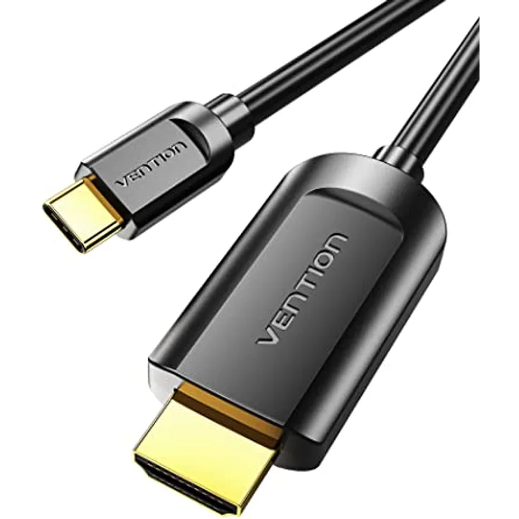 VENTION USB C zu HDMI Kabel 2M, 4K@30Hz, Thunderbolt 3 kompatibel, für MacBook, iPad Pro, Galaxy S23/S22/S21/S20, stabil und langlebig