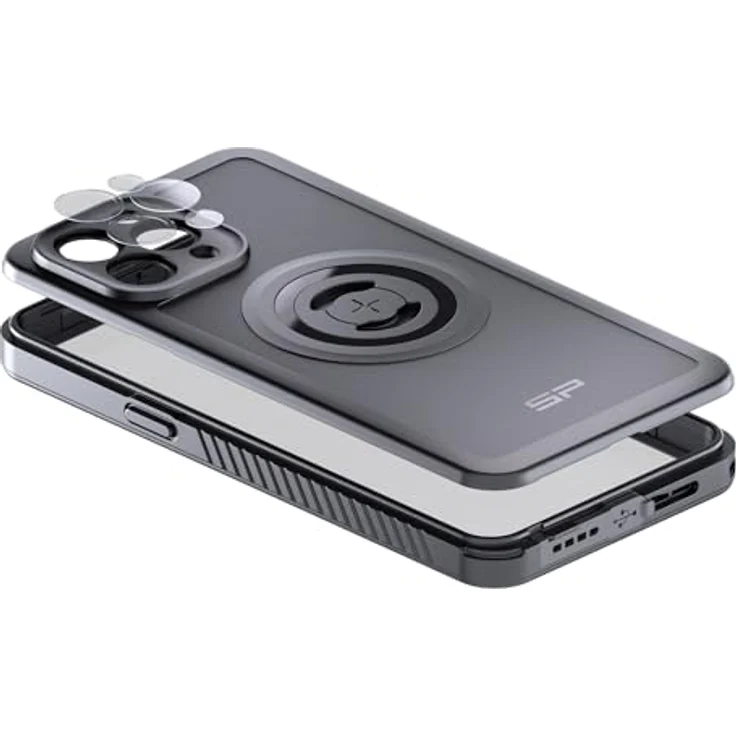SP CONNECT Phone Case Xtreme kompatibel mit iPhone 13 Pro Max, Militärstandards zertifiziert, magnetische Befestigung, kabelloses Aufladen, wasserdicht, Schwarz – Bild 5