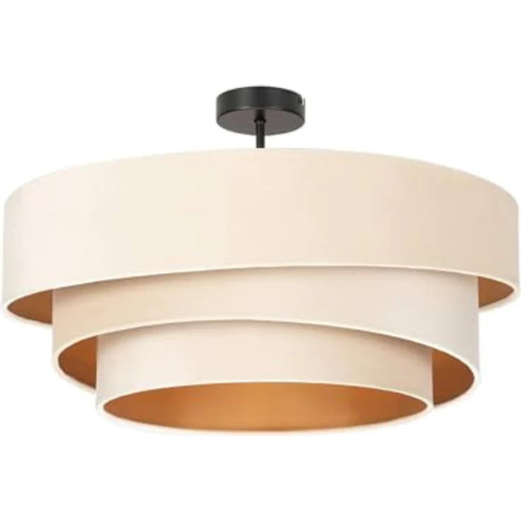 Lindby Deckenlampe 'Jusari' (Modern) in Weiß aus Metall für Wohnzimmer & Esszimmer (3 flammig, E27) - Textil Deckenleuchte – Bild 1