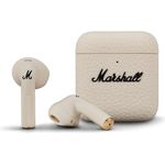 Marshall Minor IV In-Ear-Kopfhörer, True Wireless mit Sprachsteuerung und Bluetooth, über 30 Stunden Akkulaufzeit, wasserresistent, Lederstruktur