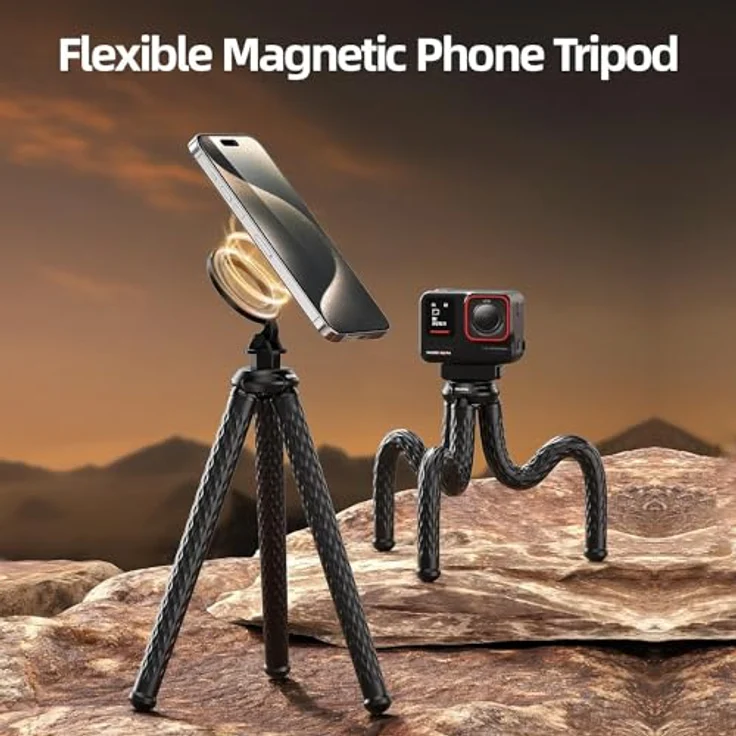 Telesin Flexibel Statief (3-Poot) Magnetisch, kompatibel mit Apple iPhone 12/13/14/15 Serien – Bild 4