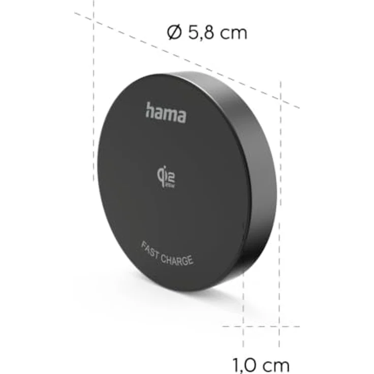 Hama Kabelloses Qi2 25W-Ladegerät, induktives Ladepad für Schnellladen, Schwarz – Bild 5