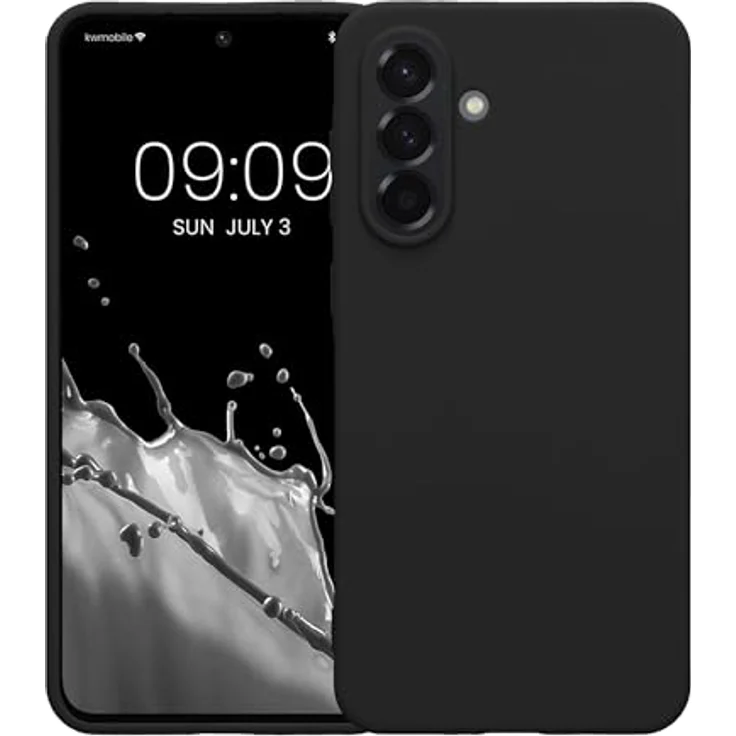 kwmobile Hülle für Samsung Galaxy A36 5G, weiches TPU Silikon Case, kabelladesicher, Schwarz – Bild 5