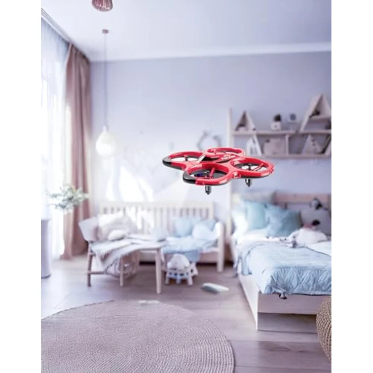 Tamiya Cyber Drone IR RTF, Flugfertige Kameradrohne mit 3,7V/600mAh Lipo Akku, rot – Bild 3