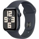 Apple Watch SE (2. Generation) GPS 40 mm Smartwatch mit Aluminiumgehäuse in Mitternacht und Sportarmband in Mitternacht (S/M) - Fitness und Schlaftracker, Unfallerkennung, Herzfrequenzmesser