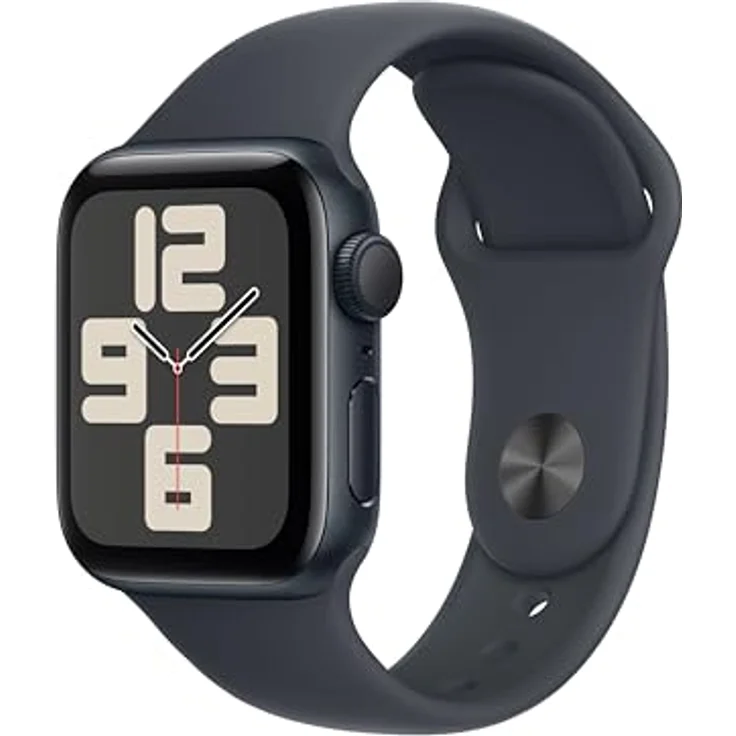 Apple Watch SE (2. Generation) GPS 40 mm Smartwatch mit Aluminiumgehäuse in Mitternacht und Sportarmband in Mitternacht (S/M) - Fitness und Schlaftracker, Unfallerkennung, Herzfrequenzmesser – Bild 1