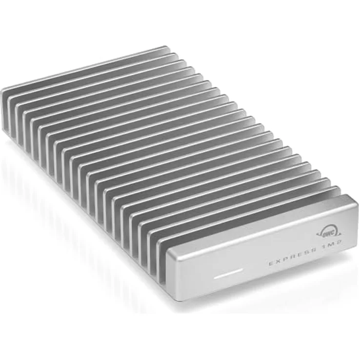 OWC Express 1M2 tragbares NVMe Thunderbolt (USB-C) SSD-Laufwerk USB4, externes SSD-Gehäuse mit Aluminium-Kühlkörper (nur Gehäuse)