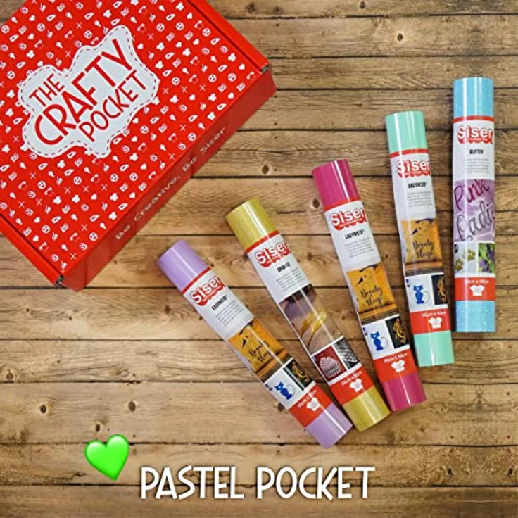 Siser Crafty Pocket Pastel, kreatives Starter-Set für Textildesign mit hochwertigen Materialien und Werkzeugen – Bild 3