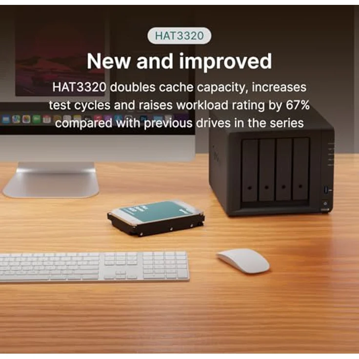 Synology HAT3320-8T, 8 TB SATA 3,5 Zoll HDD mit 1 Million MTBF-Stunden und 3 Jahren Garantie – Bild 2