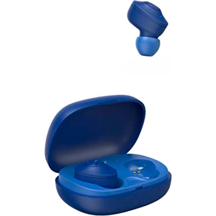 Hama Bluetooth Kopfhörer „Freedom Buddy“ (True Wireless, TWS, In Ear Kopfhörer, Wireless Kopfhörer, kabellos, Bass Boost, Kopfhörer kabellos, Earbuds, Sprachsteuerung, mit Ladebox) blau – Bild 2