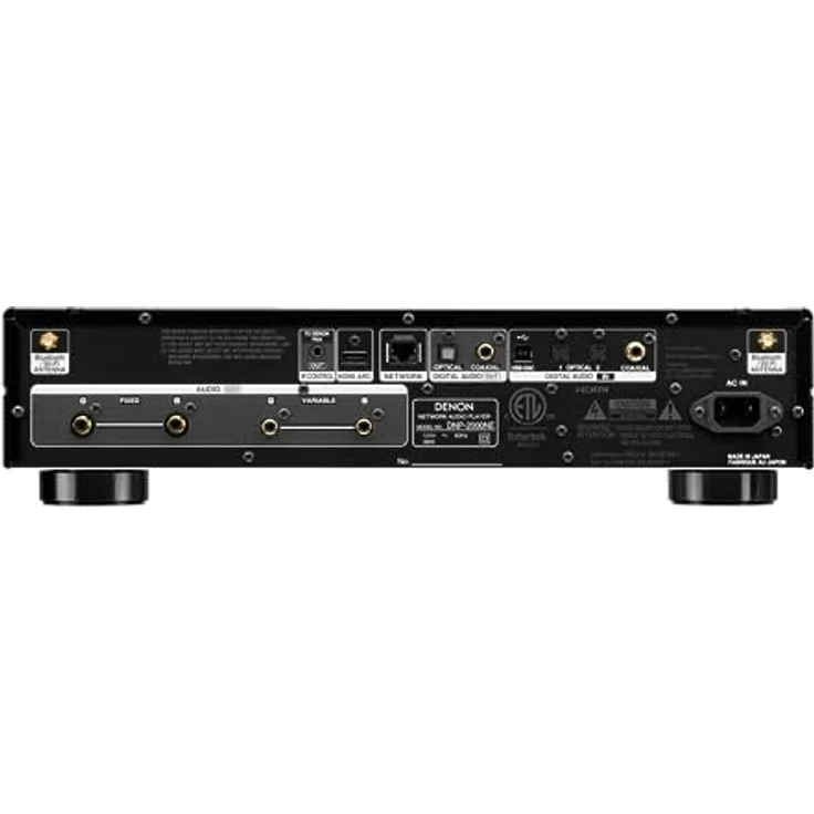 Denon DNP-2000NE Digitaler Audio-Player, Wireless Multi-Room Audio, Ultra AL32 Verarbeitung, HEOS Built-in, Quad DAC Konfiguration, Unterstützt AirPlay 2, Alexa, & Siri Sprachsteuerung, Schwarz – Bild 2