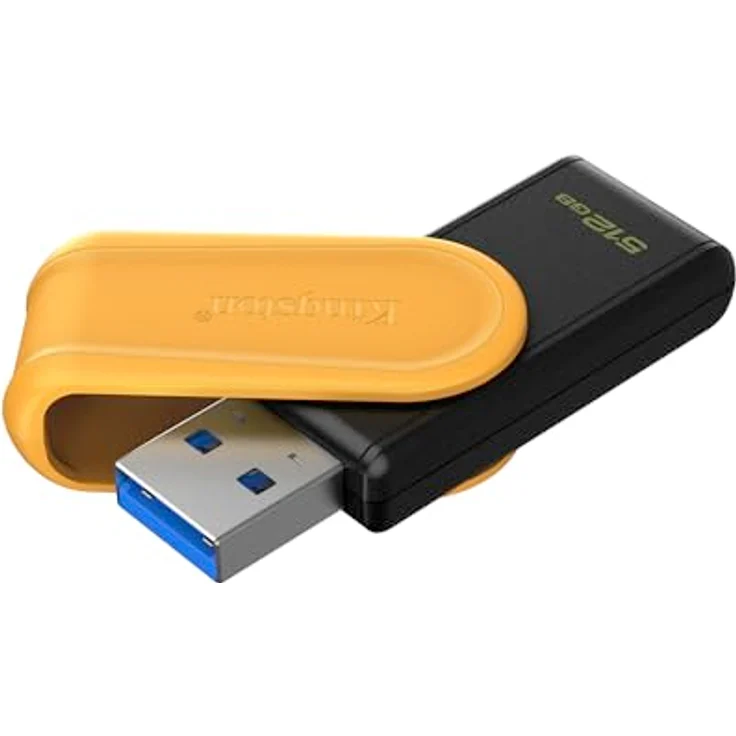 Kingston DataTraveler Exodia S USB-Stick, 512GB, USB 3.2 Gen 1, USB Type A, Schwarz/Gelb, drehgelenkbare Kappe – Bild 2