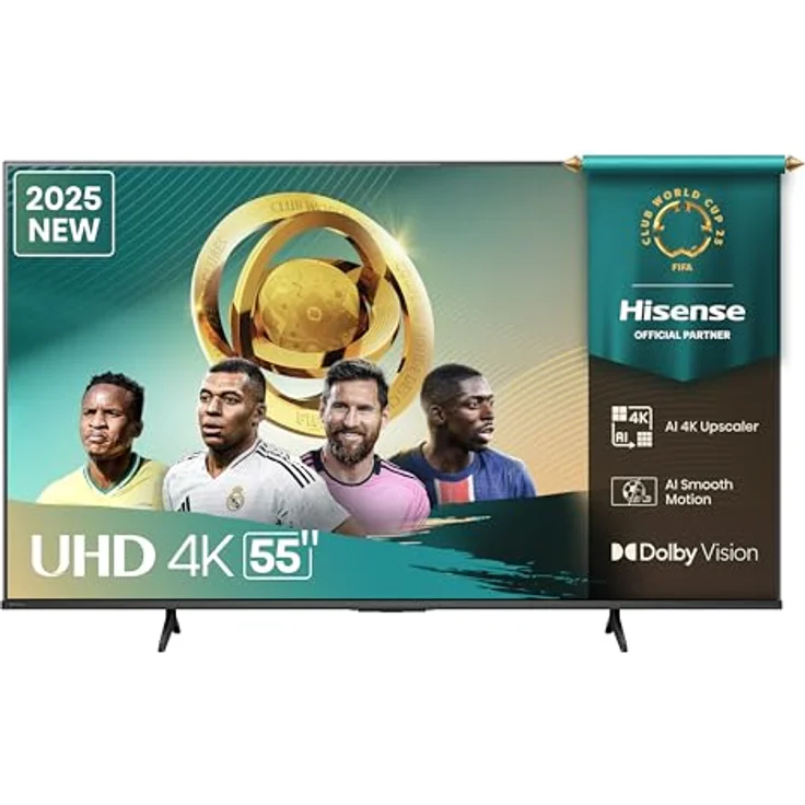 Hisense 55A6Q, 55 Zoll 4K Ultra HD Smart TV mit VIDAA U8, Dolby Vision, HDR 10, Game Mode Plus, Alexa Built-in und DTS Virtual X Audio – Bild 1