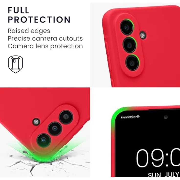 kwmobile Handyhülle für Samsung Galaxy A57 5G - Flexibles Silikon Case in Neon Pink, rutschfest und reißfest mit präzisen Ausschnitten für Kamera und Anschlüsse – Bild 3