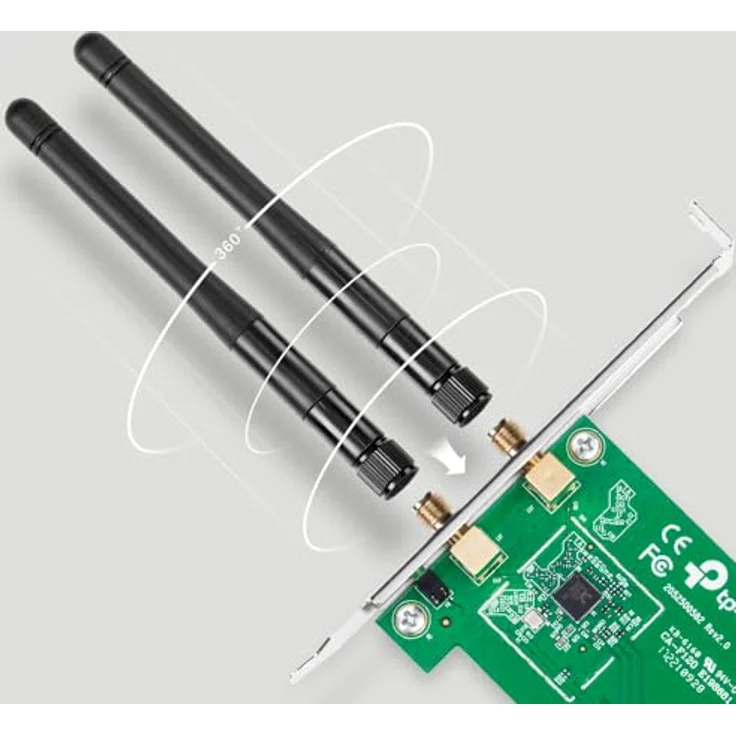 TP-Link TL-WN881ND WLAN PCI-E Netzwerk Karte N300 drahtloser Dual Band Express Adapter (400MBit-s auf 2,4GHz, 802.11-b-g-n, geeignet für Windows 7-8-8.1-10, Linux) – Bild 4