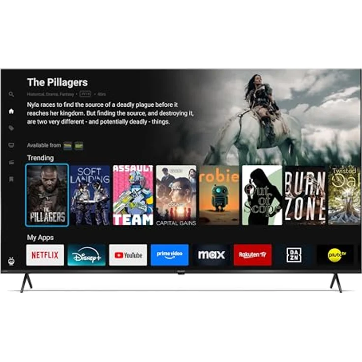 Sharp QLED TV 65HM5745E, 65 Zoll 4K UHD Smart TV Powered by TiVo mit Dolby Vision HDR, Dolby Atmos und Triple-Tuner, schwarz – Bild 2