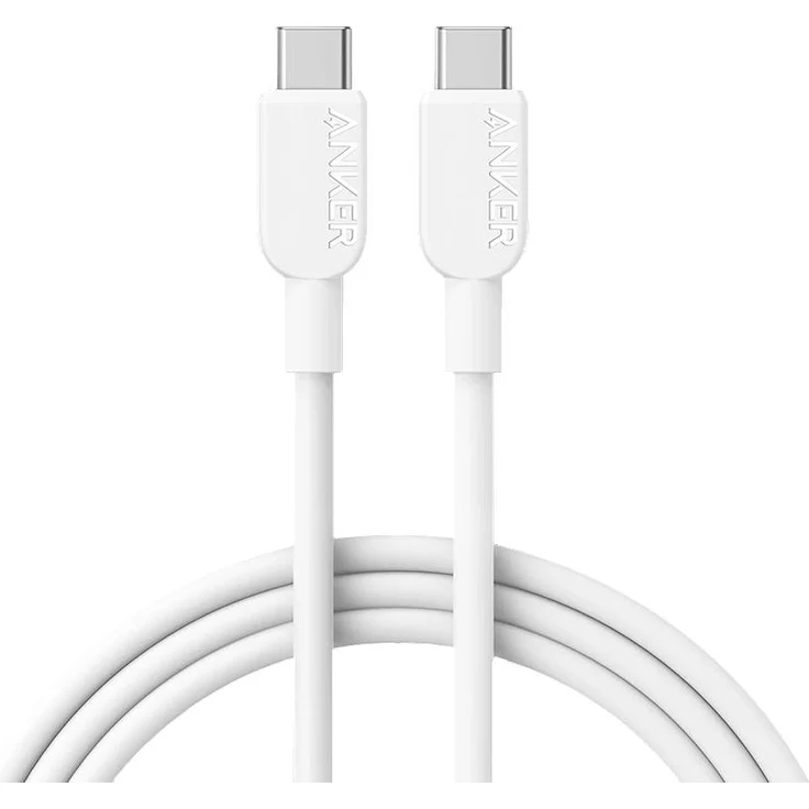 Anker A81D6H21, 240W USB-C zu USB-C Kabel, 1.8m, weiß, rundkabel, USB Power Delivery