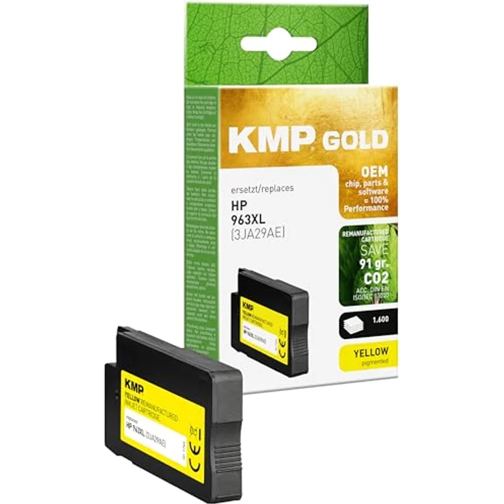 KMP Druckerpatrone Original Gelb 1766,6009, kompatibel mit höchster Farbtiefe und Qualität – Bild 4