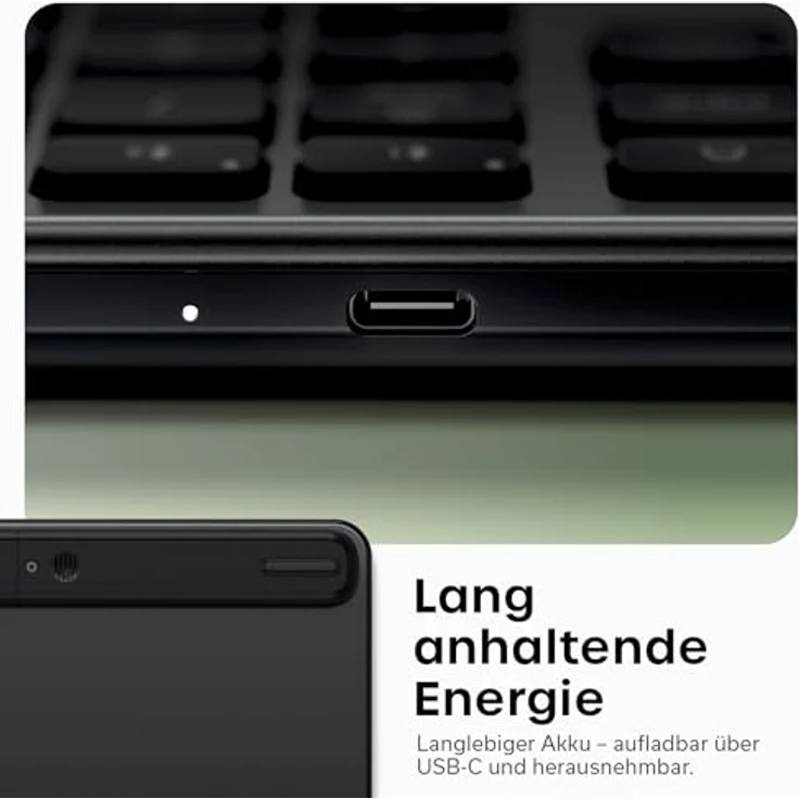 Satechi EX3 Slim, Kabellose Tastatur mit Full-Size-Layout und 4-in-1-Wireless-Konnektivität, Englisch (US), Schwarz – Bild 7