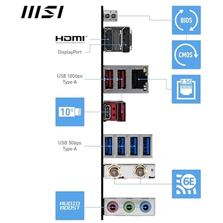 MSI Pro B850-S Wifi6E, ATX Mainboard mit AM5 Sockel, bis zu 4 TB DDR5-RAM, integriertes WiFi 6E und umfangreiche Anschlussmöglichkeiten – Bild 6