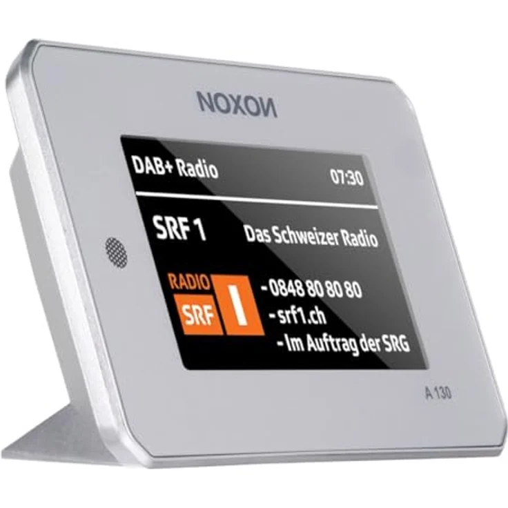 Noxon A 130 Silber, DAB+/UKW & Internet-Radio, Bluetooth Audio-Streaming, 4.3 Zoll Farbdisplay, 90 Speicherplätze – Bild 3
