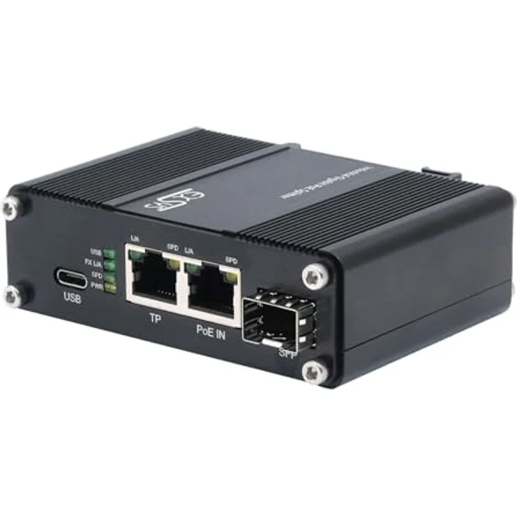Exsys EX-60328 PoE++ Splitter USB-C 60W, Plug and Play, inkl. DIN-Rail Kit und Wandmontagebügel, -20°C bis +50°C – Bild 2