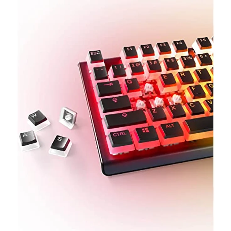 SteelSeries PrismCaps – Double-Shot-Tastenset mit „Pudding“-Optik – Kompatibilität mit allen gängigen mechanischen Tastaturen – MX-Stößel – Schwarz (Deutsches Tastaturlayout) – Bild 5