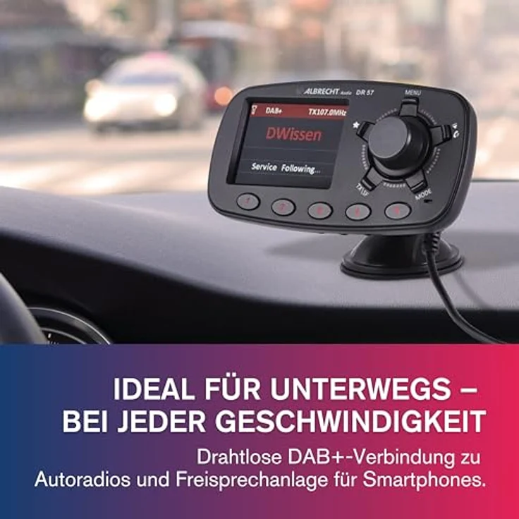 Albrecht DR57 DAB+ Empfänger mit Freisprechfunktion, Bluetooth, Saugnapfhalterung und 30 Favoritenspeichern – Bild 6