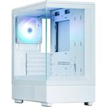 Zalman P10 Mini Tower PC-Gehäuse (weiß) mit gehärtetem Glas und ARGB-Lüfter