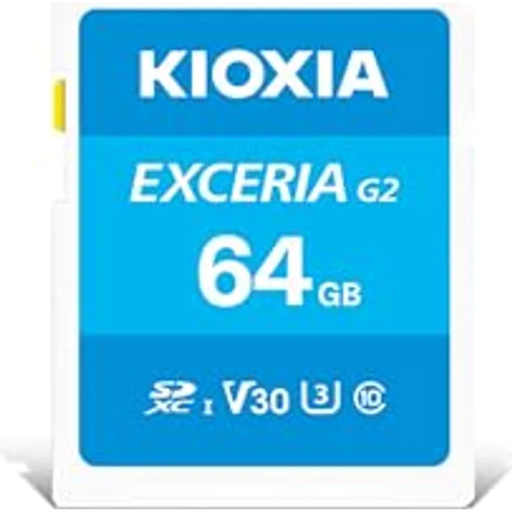 Kioxia LNEX2L064GG4 SDXC Speicherkarte, 64 GB, UHS-I, 100 MB/s Lesegeschwindigkeit, blau