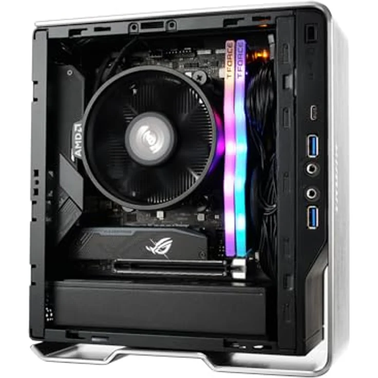 In Win Chopin MAX Mini-ITX Gehäuse, 200 W 80+ Gold, silber, Platz für 2x 2,5-Zoll-SSDs, inklusive USB 3.2 Gen 2x2 Type-C – Bild 6