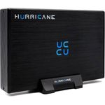 HURRICANE GD35612 Externe Festplatte 3TB 3,5" USB 3.0 Desktop HDD mit Netzteil - Aluminiumgehäuse, ultraschnelle Datenübertragung, kompatibel mit Windows, Mac, Linux