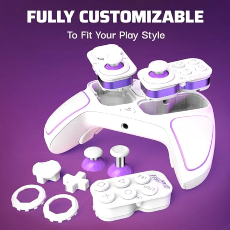 pdp Controller Victrix Pro Hybrid wireless weiß PS5, mit Wendemodul, Fight Pad-Modul, Victrix Control Hub-App und Clutch Triggers™ – Bild 3