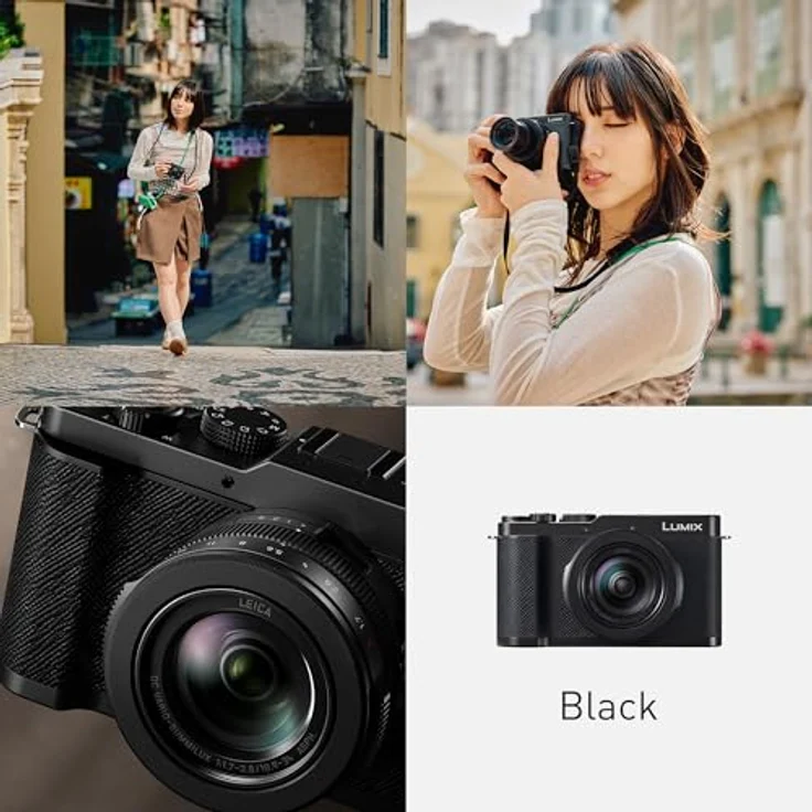 Panasonic LUMIX DC-L10E-K, Kompaktkamera mit 25 MP MFT-Sensor, Leica 24–75 mm F1.7–2.8 Objektiv, Phase Hybrid Autofokus, Real Time LUT, schwarz – Bild 2
