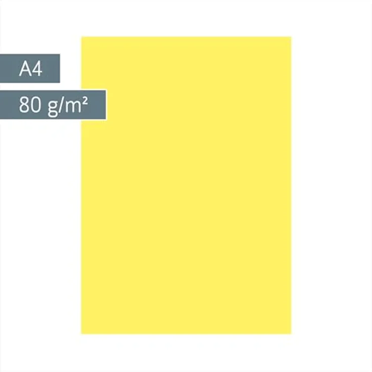 Brunnen 105125010 Universalpapier, A4, 50 Blatt, 80 g-m², gelb – Bild 3