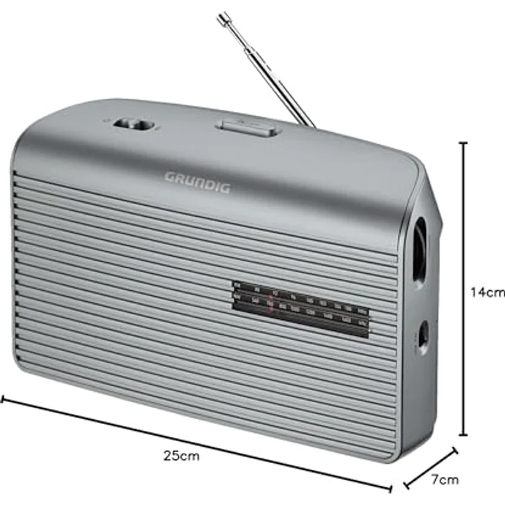 Grundig Music 60X WS Radio, FM-Tuner mit 1 W Leistung, Weiß/Grau – Bild 2