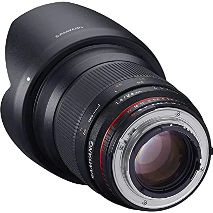 Samyang 24-1,4 Objektiv DSLR Nikon F AE manueller Fokus automatischer Blendenring Fotoobjektiv, Weitwinkelobjektiv schwarz – Bild 5
