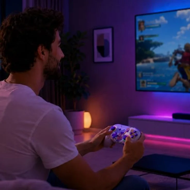 Subsonic One Piece Wireless Controller für Nintendo Switch, weiß, mit LED-Joystick-Beleuchtung, programmierbaren Rücktasten und Bewegungssensoren – Bild 10