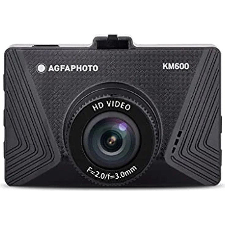 AgfaPhoto Realimove KM600 HD Dashcam | Auto Kamera mit 2“ LCD Bildschirm & 120 Degree-Weitwinkel Objektiv | Mit G-Sensor, Loopaufnahme, Parkmodus & Bewegungserkennung, KM600BK