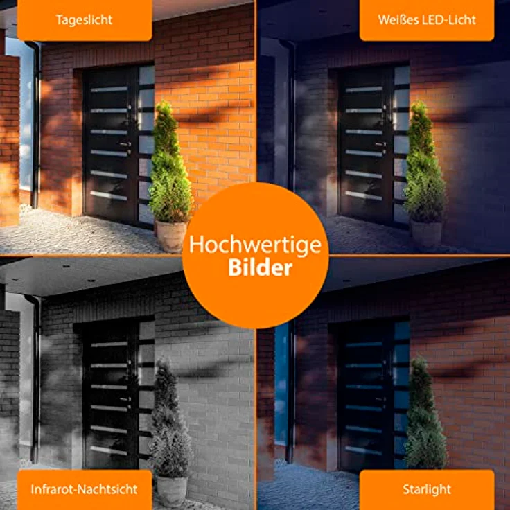 Smartwares Starlight Überwachungskamera – Außenbereich – WLAN – Verschiedene Betrachtungsmodi – QHD-Bilder – Zwei-Wege-Kommunikation – Bewegungssensor – Bild 4