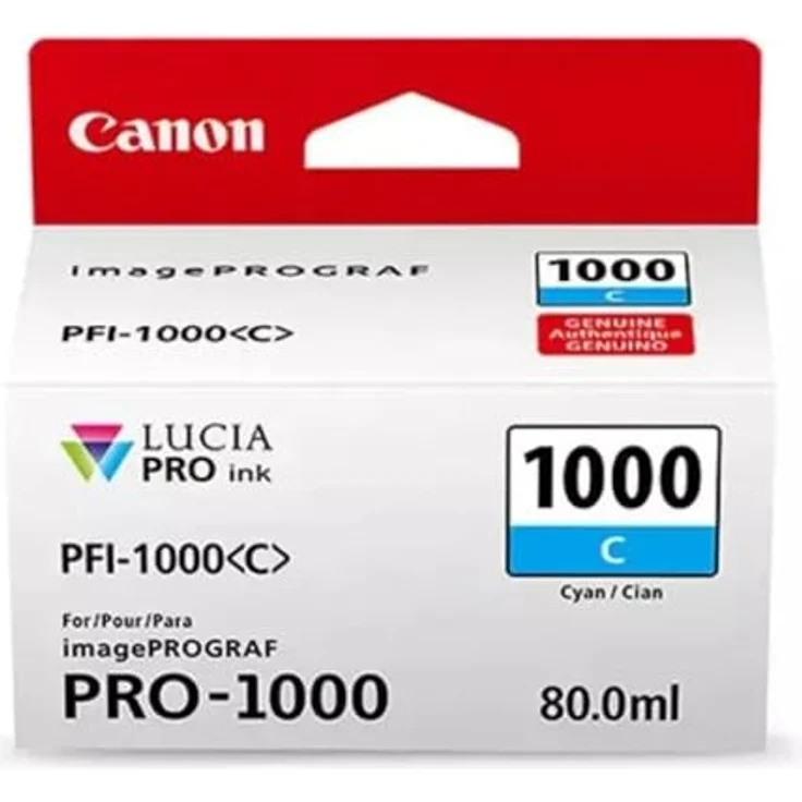 Canon PFI-1000 C original Tintenpatrone Cian para Impresora Fotográfica PRO-1000 – Bild 3