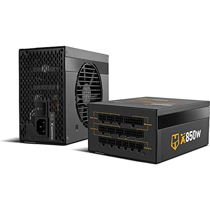 Nox HUMMER X 850W PLUS GOLD, 80 Plus Gold Netzteil mit 120-mm-Lüfter, modular, Schwarz – Bild 3