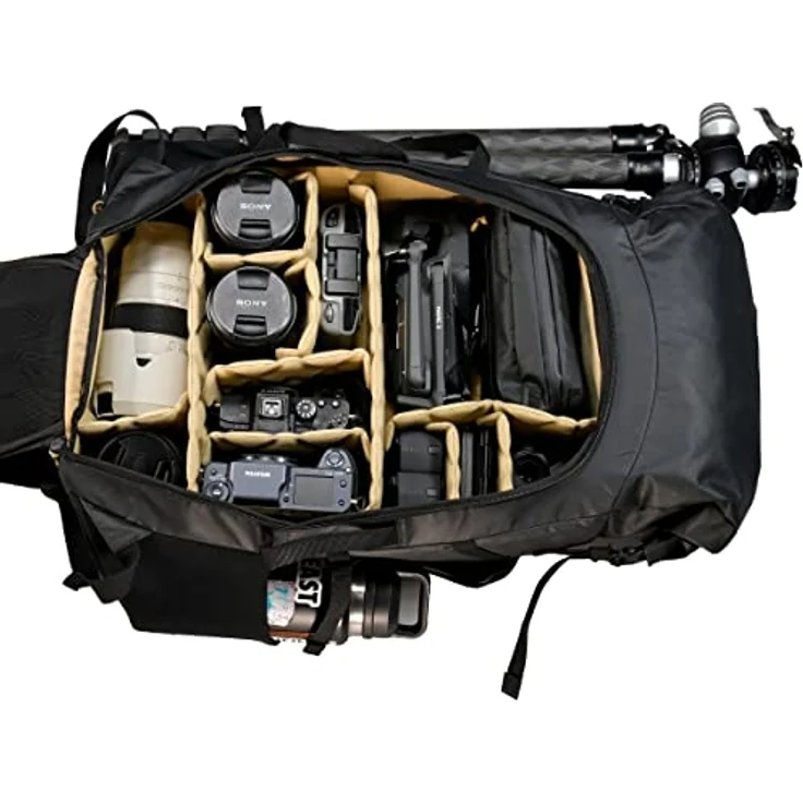 PolarPro Boreal 50L Rucksack - Robust - DWR-beschichtete Außenseite - wasserdichte Nähte - YKK Reißverschlüsse, Schwarz – Bild 2