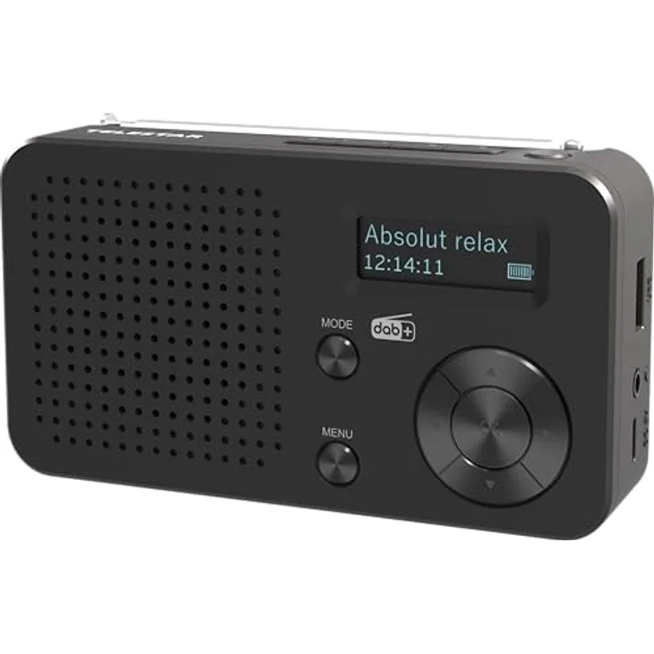 TELESTAR TOP 100, Mobiles DAB+/UKW Radio mit 15 Std. Spielzeit, Bluetooth 5.4, USB-Mediaplayer – Schwarz – Bild 1