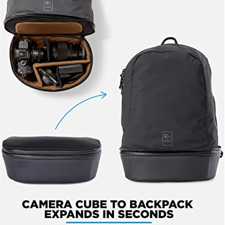 Gomatic Peter McKinnon Cube Pack 7-21 L | Falt-Rucksack | Kameratasche | faltbarer DSLR-Backpack | Daypack - wasserabweisend, schwarz – Bild 3