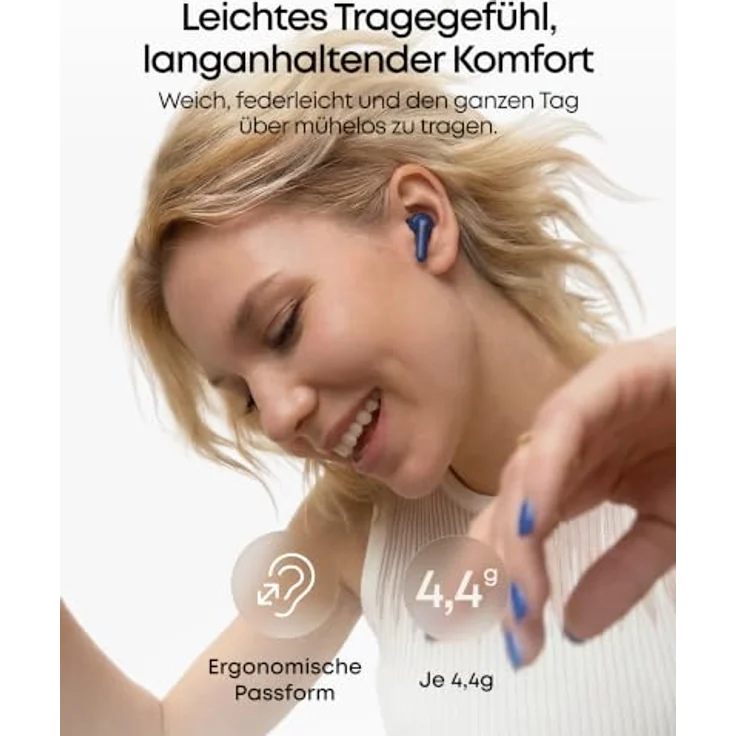 Anker soundcore P42i, In-Ear Noise Cancelling Kopfhörer mit adaptivem ANC, Hi-Res Audio und 56h Akkulaufzeit – Nachtblau – Bild 5