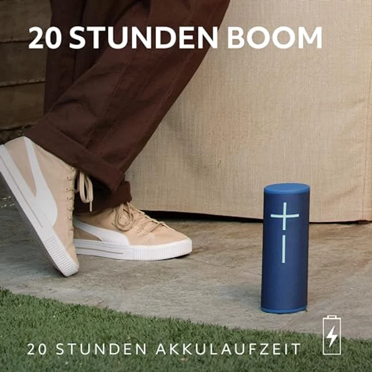 Ultimate Ears MEGABOOM 4 Bluetooth-Lautsprecher - 360-Grad-Sound, 20-Stunden-Akku, 45m Reichweite - Blau – Bild 3