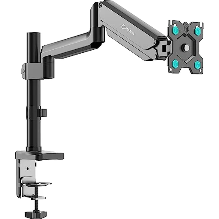 ONKRON VESA Monitor Halterung Tisch/Monitor Arm 1 Monitor schwenkbar für 13-34 Zoll Bildschirme 2-12 kg min VESA 75 x 75 max VESA 100x100 Tischhalterung G75-B Schwarz