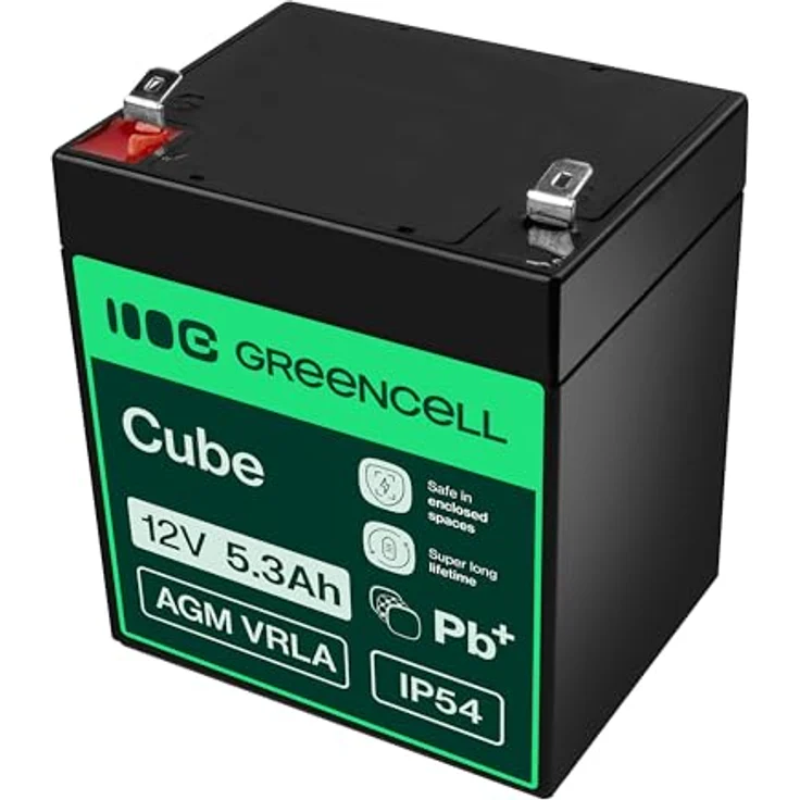 Green Cell® AGM 12V 5,3Ah Vlies Akku, wartungsfreie VRLA Blei Batterie für Notstromversorgung und Elektro Spielzeug – Bild 4